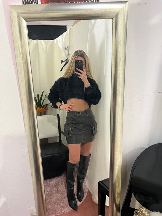 Maglioncino crop pelosetto