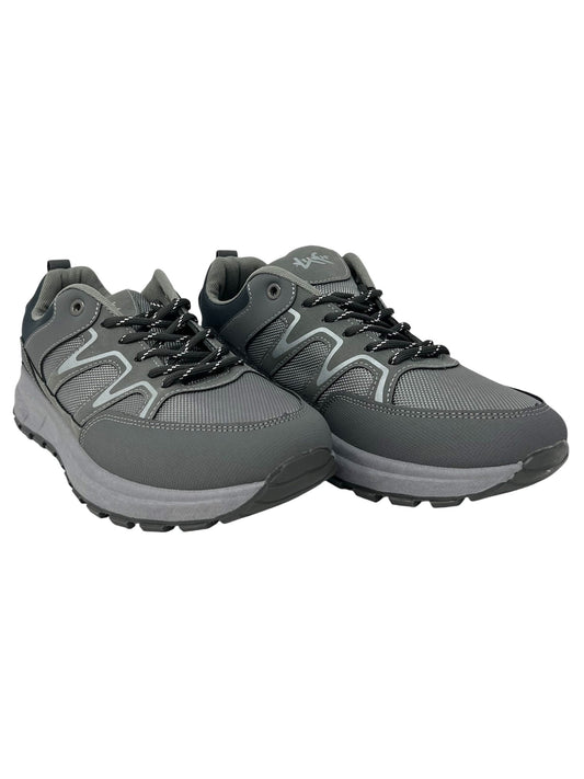 Sneakers uomo running in tessuto grigio -MOS257