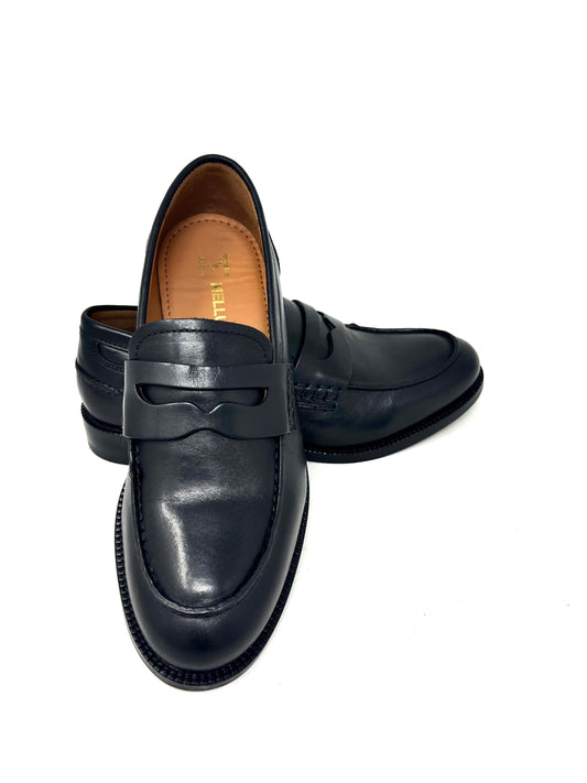 Mocassino abrasivato nero Melluso -K36048