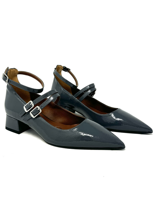 Slingback con cinturini grigio - 4409G