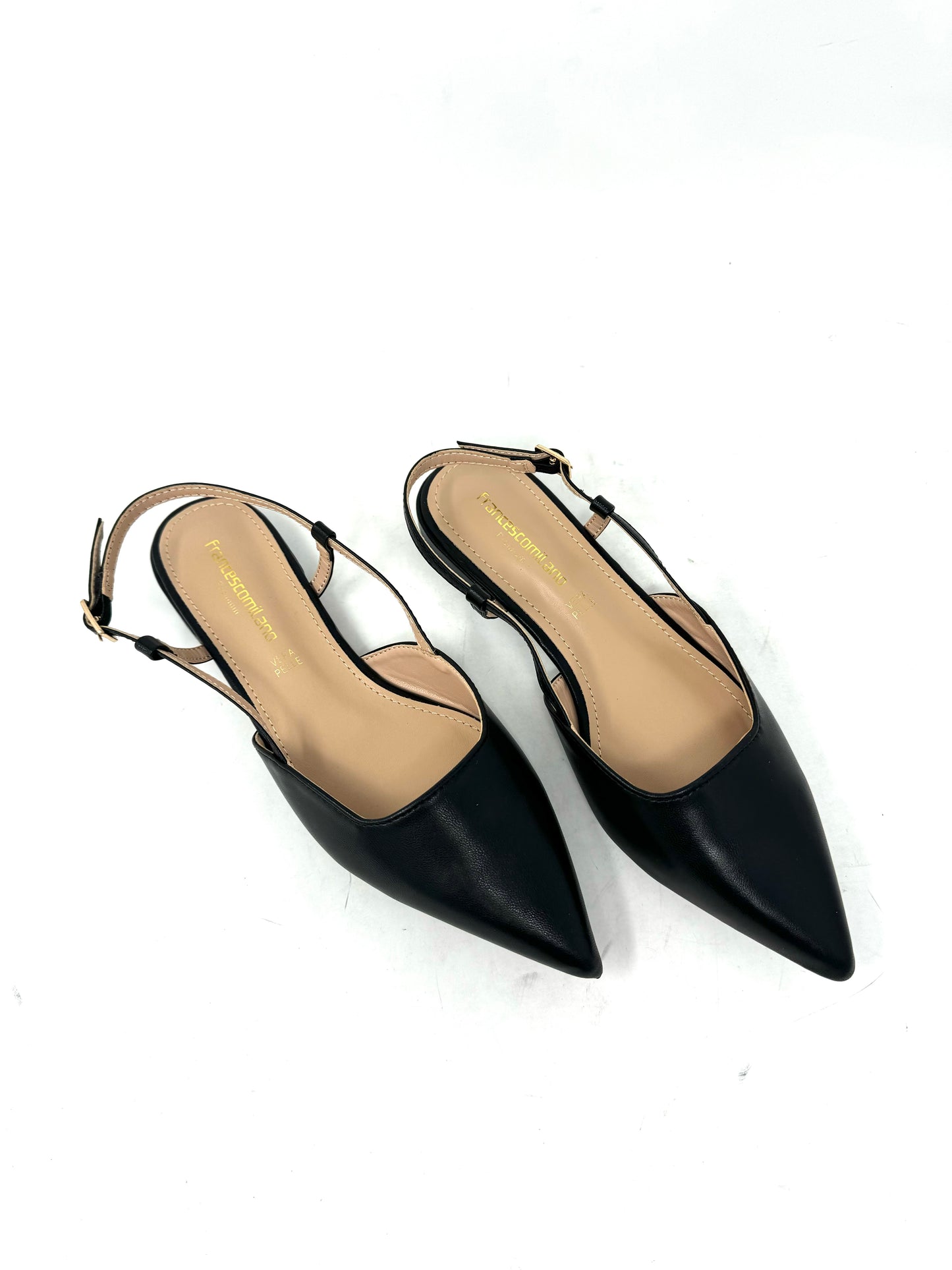 Slingback in pelle Nero -C0410AN