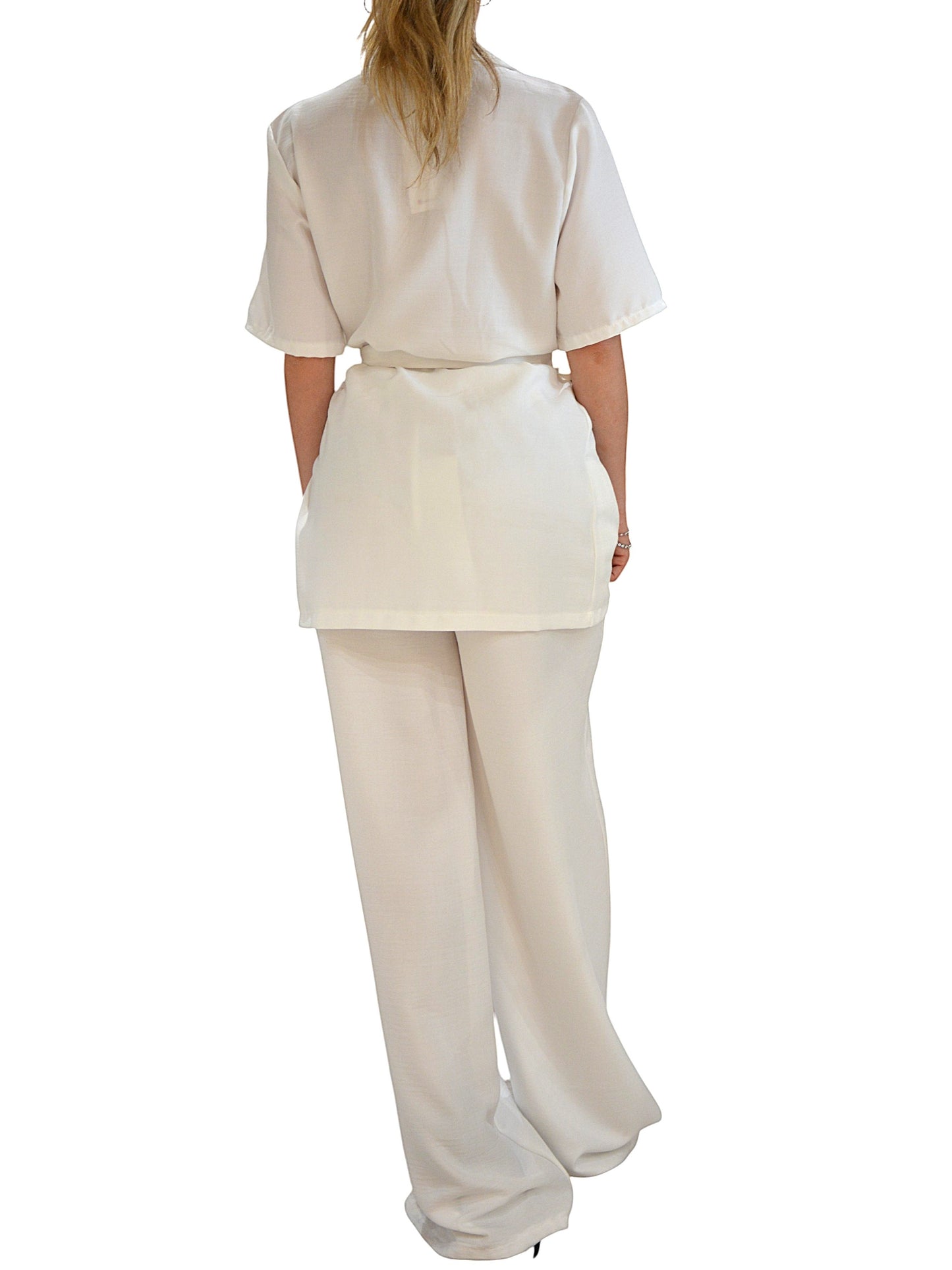 Completo giacca e pantalone bianco - 8862
