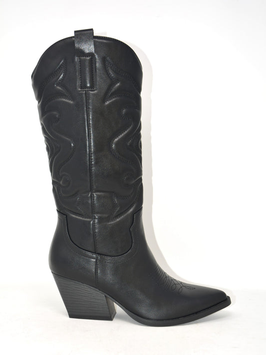 Texano ricamato nero -JH21