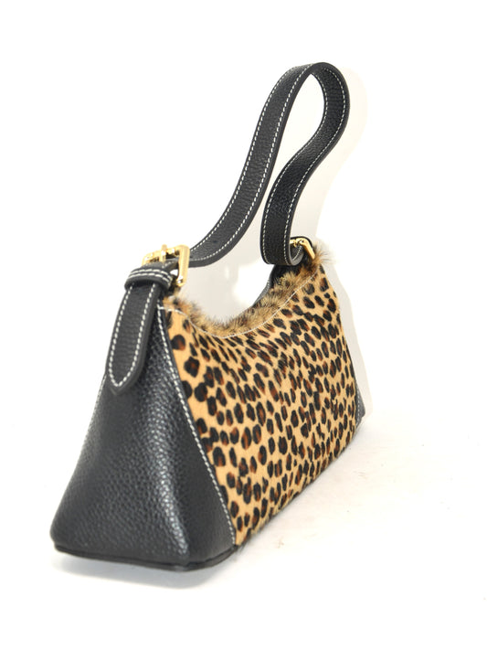 Borsa mezzaluna animalier -OPAL