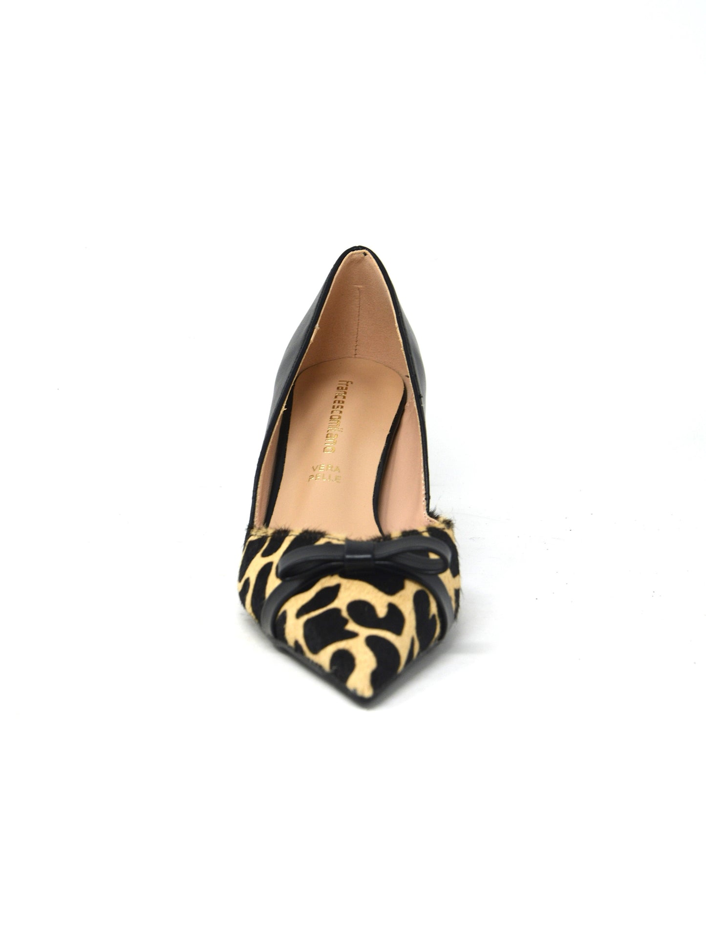 Decollete' in pelle animalier tacco 6.5 cm - H0801
