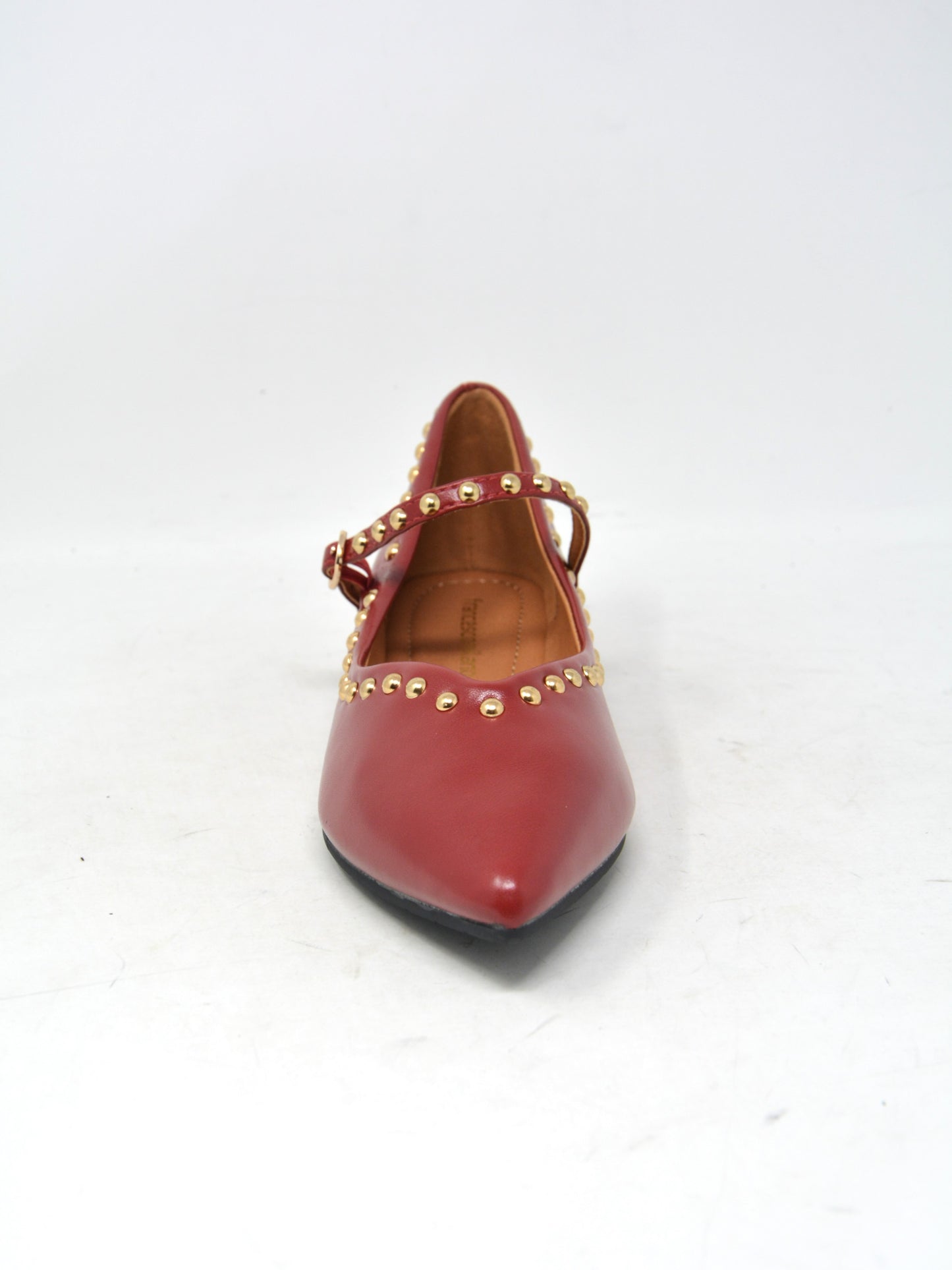 Ballerina sacchetto rossa con borchie - A0331