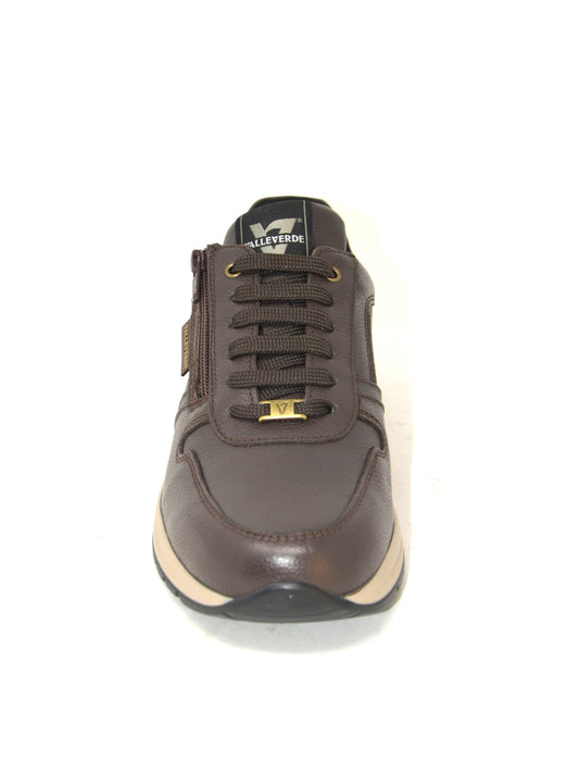 Sneakers uomo zip nappa marrone - VY954W