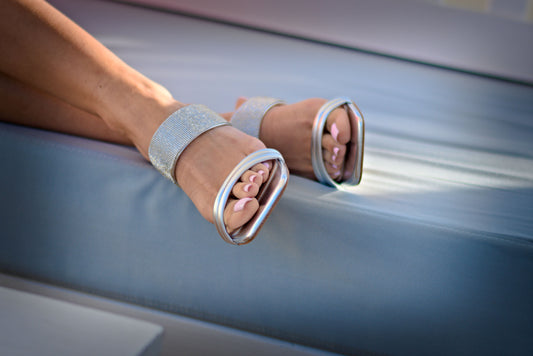 Mule multistrass argento - BL1031S