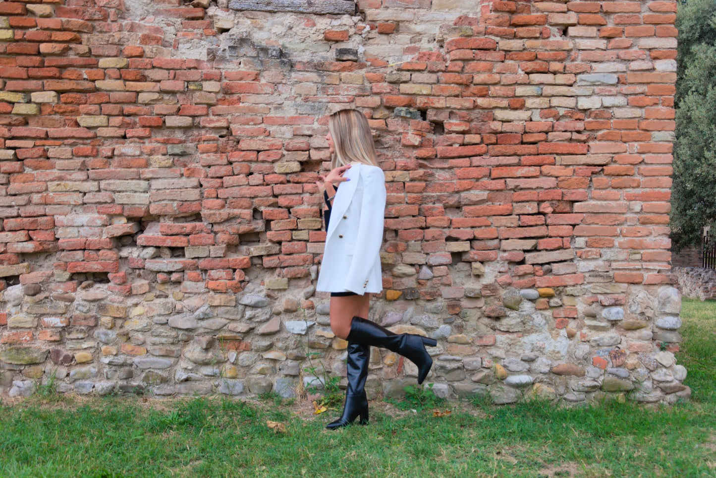 Stivale alto tubino in vitello nero -5002NE