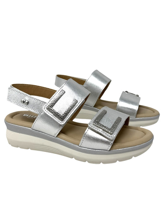 Sandalo donna doppia fascia con cinturino nappa silver - 32700
