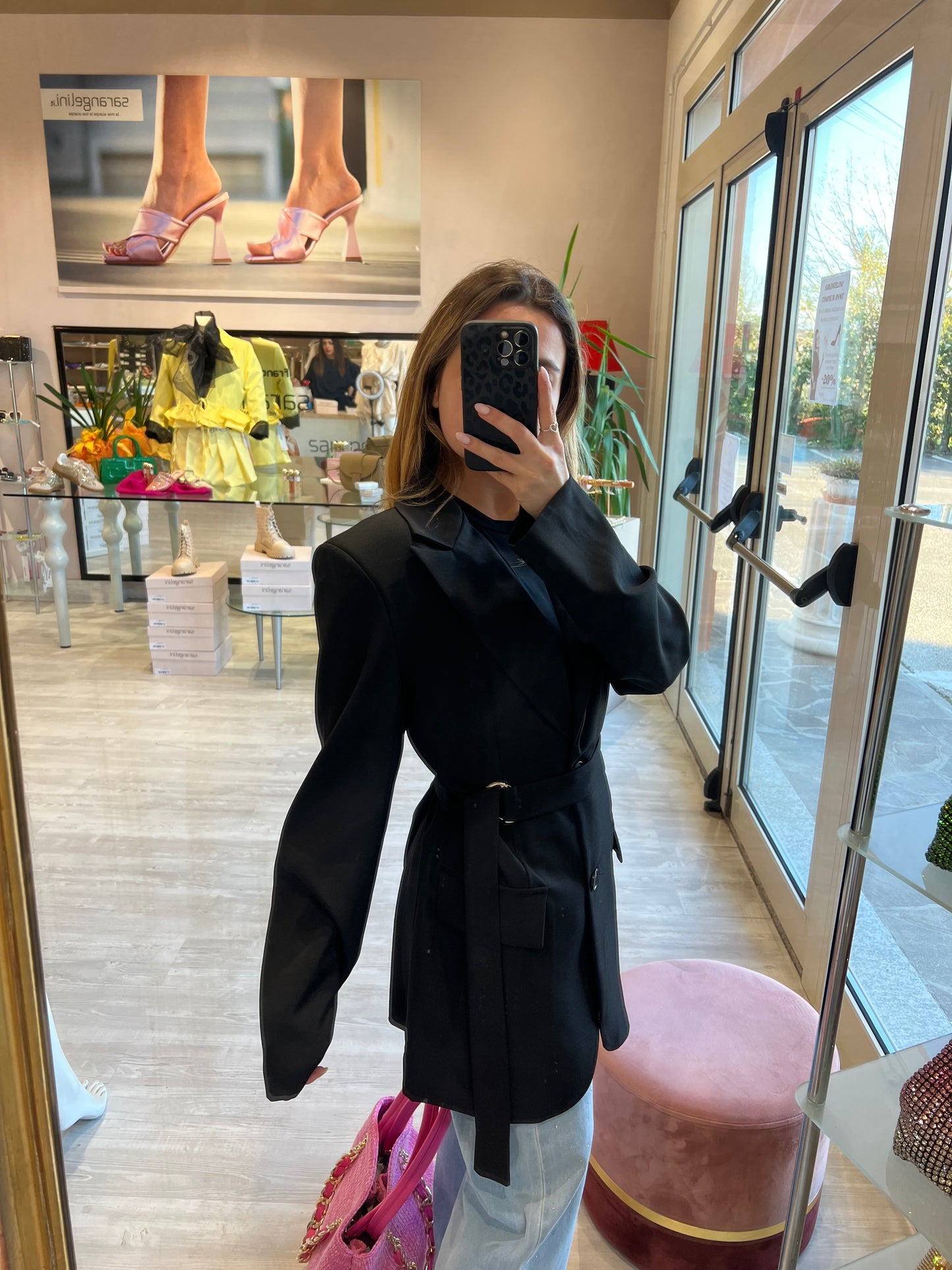 Blazer nero con cinta - 0015N