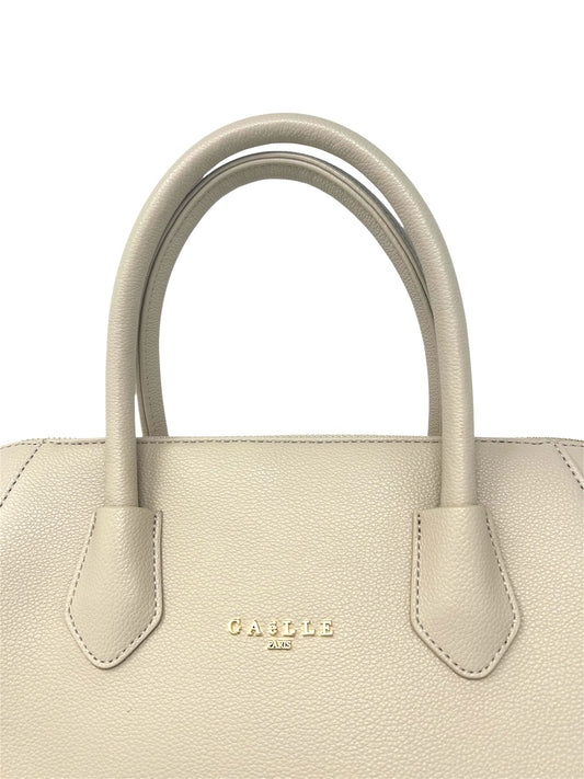 Reg duffle con logo in metallo beige- GAACW02128