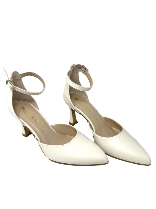 Scarpa con tacco nappa crema -19102CR