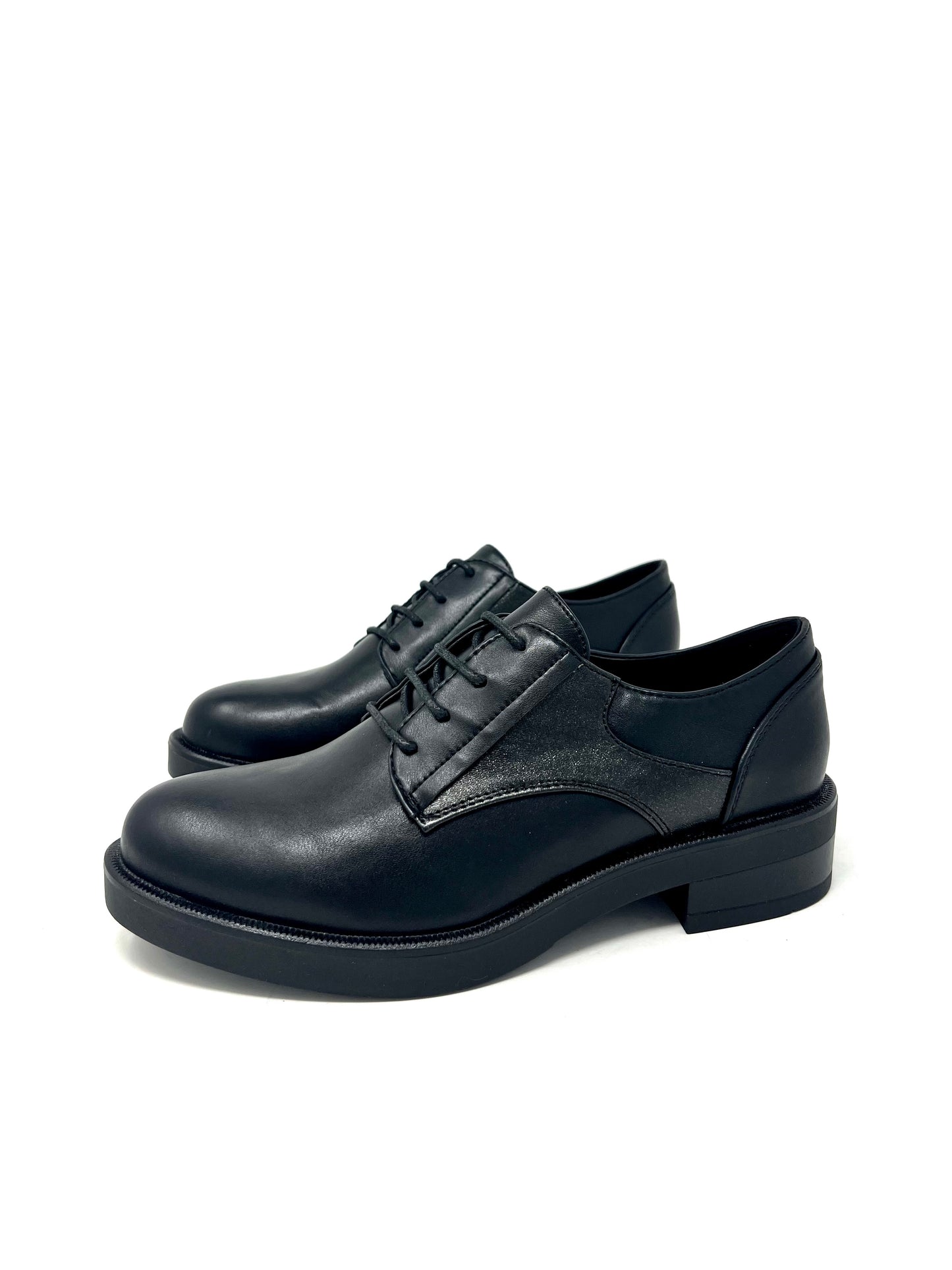 Derby riporto laterale laminato nero-EA9102N