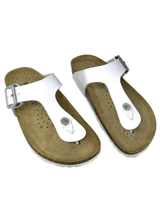 Ciabatta infradito con cinturino regolabile colore bianco - VG230QS