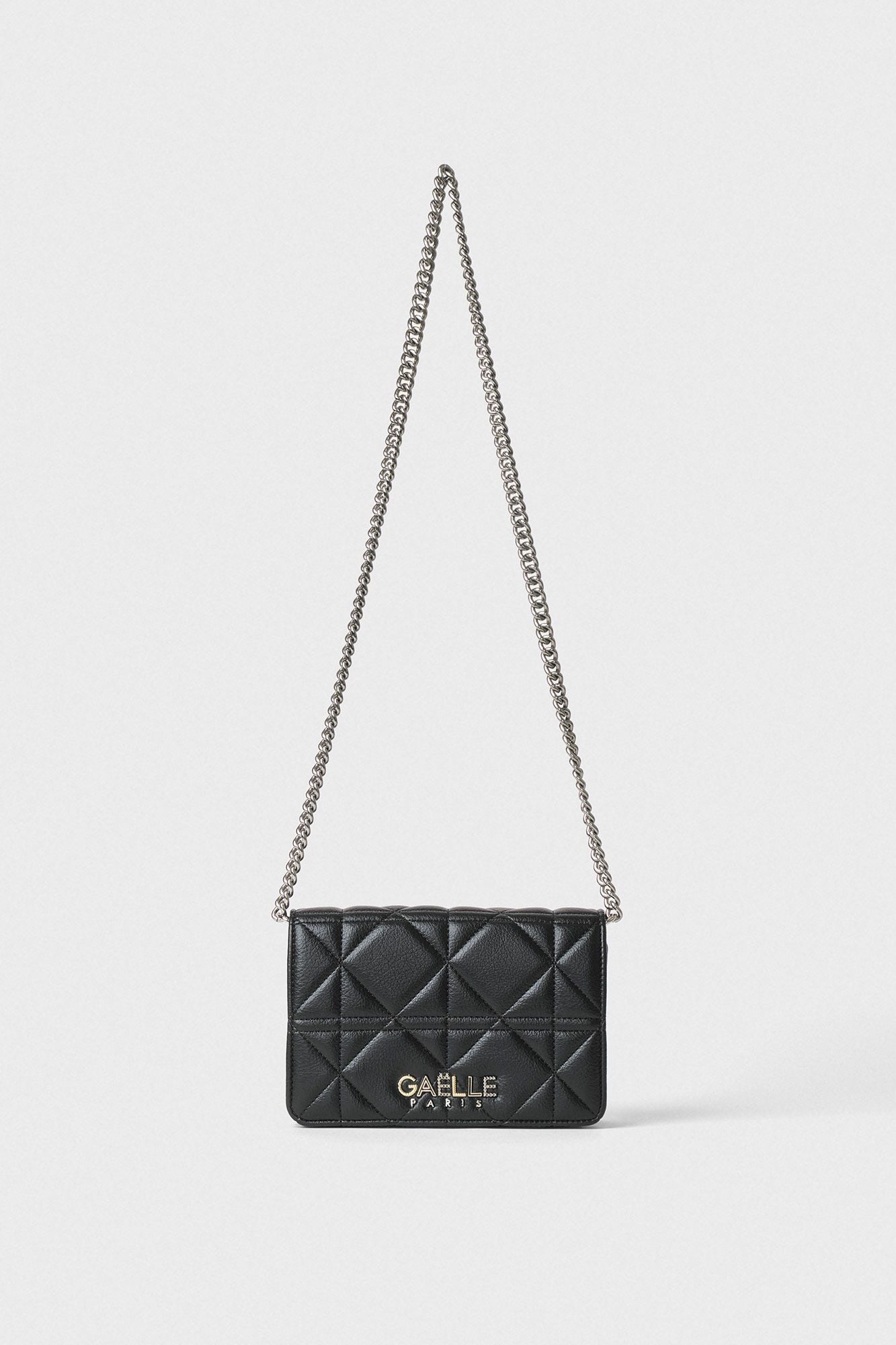 Borsa trapuntata nera logo Gaelle -CW01236