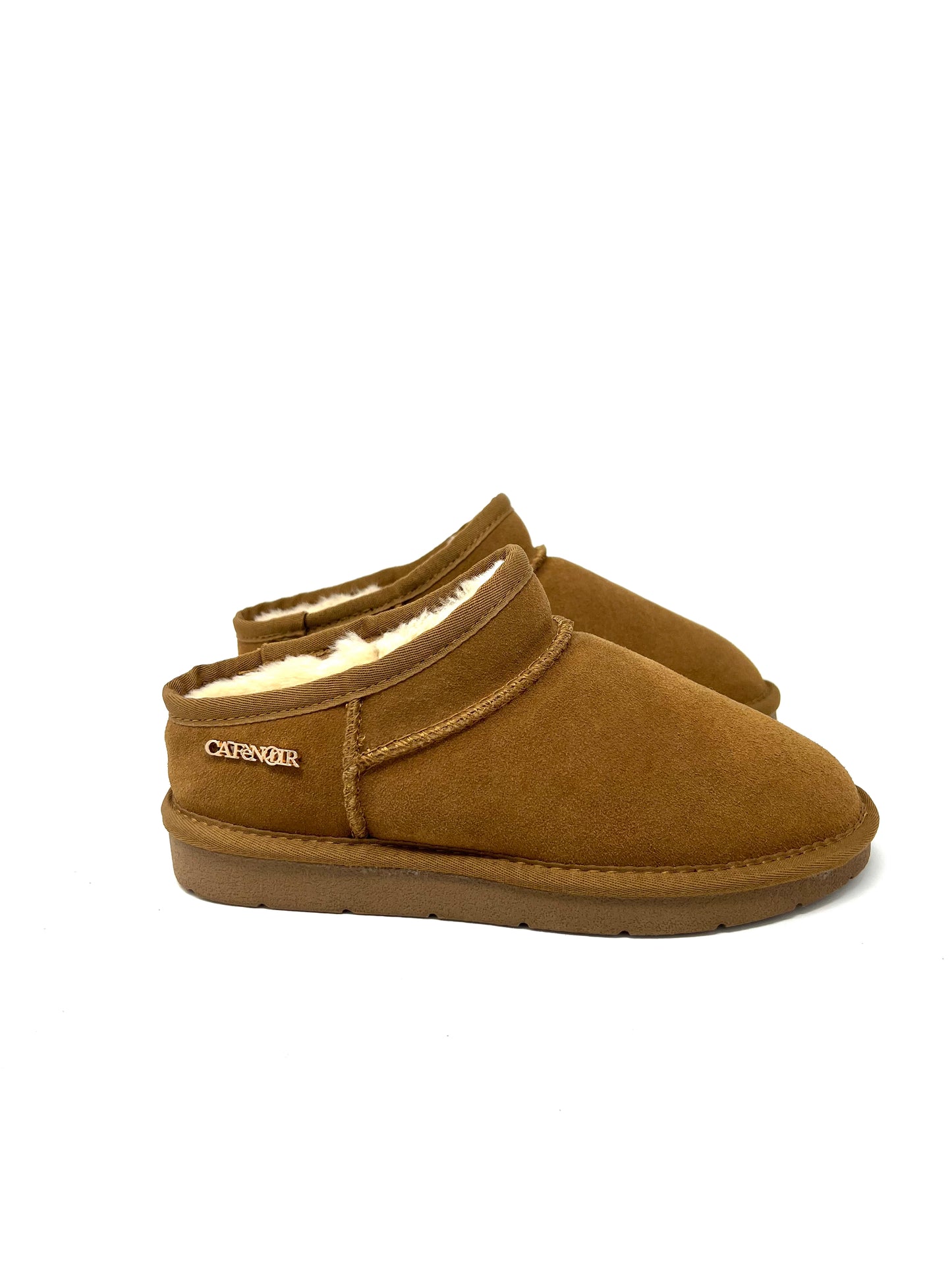 Slippers Cafenoir in pelle camel -DR6040C