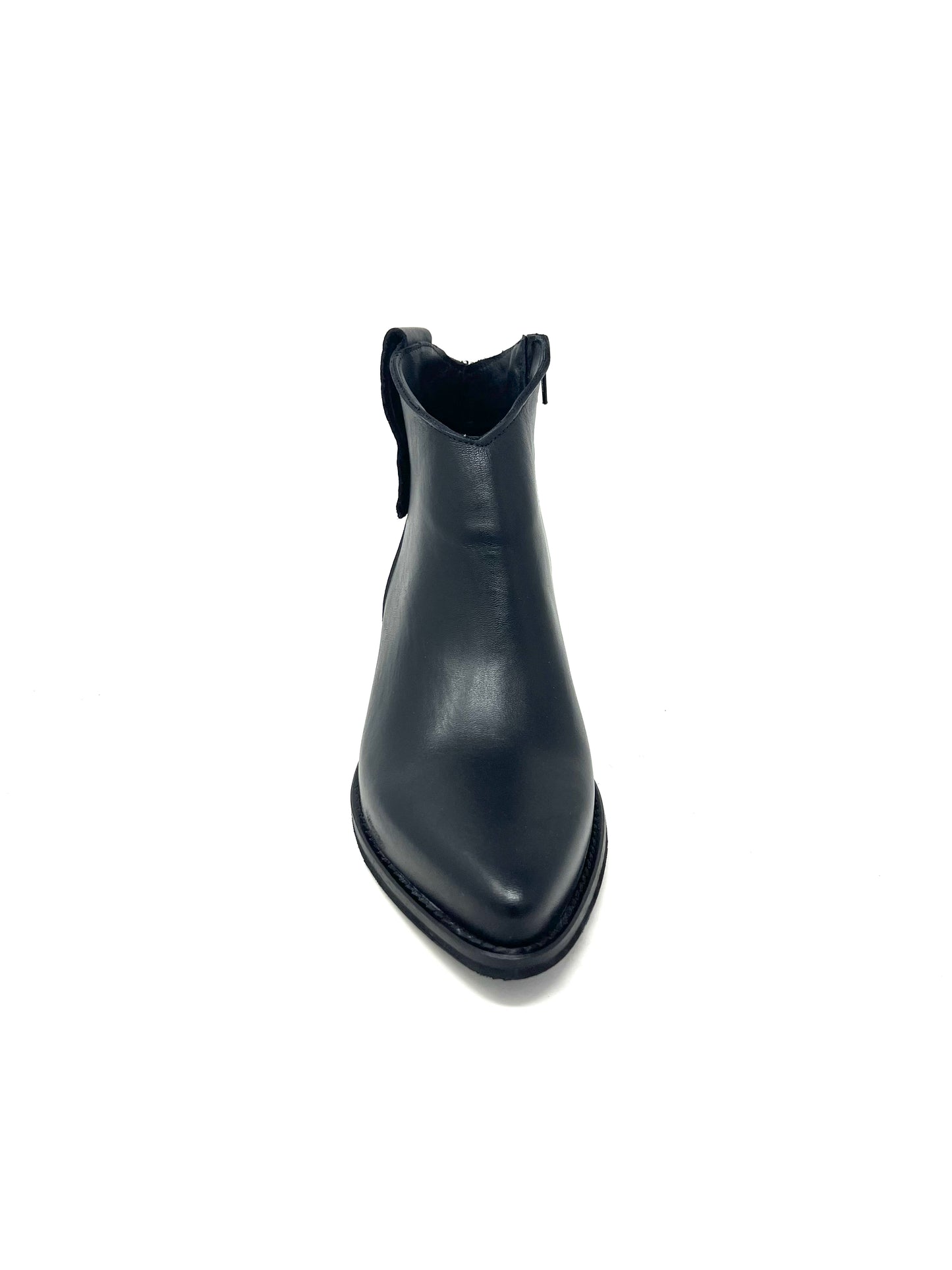Texanino basso in vitello nero opaco -2088NE
