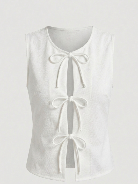 Top con lacci bianco GLAMOROUS - V_AN5240