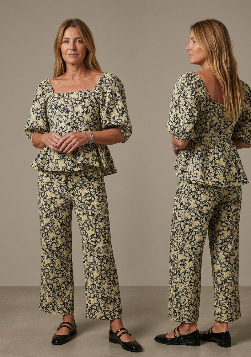 Pantalone fiorellini GLAMOROUS V_4802