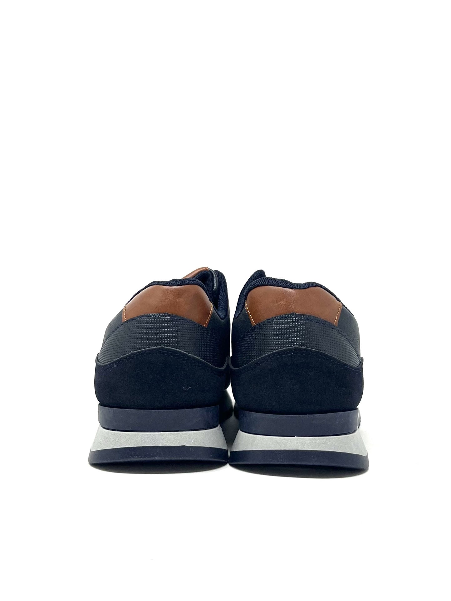 Sneaker ecopelle lacci blu - 1999BL