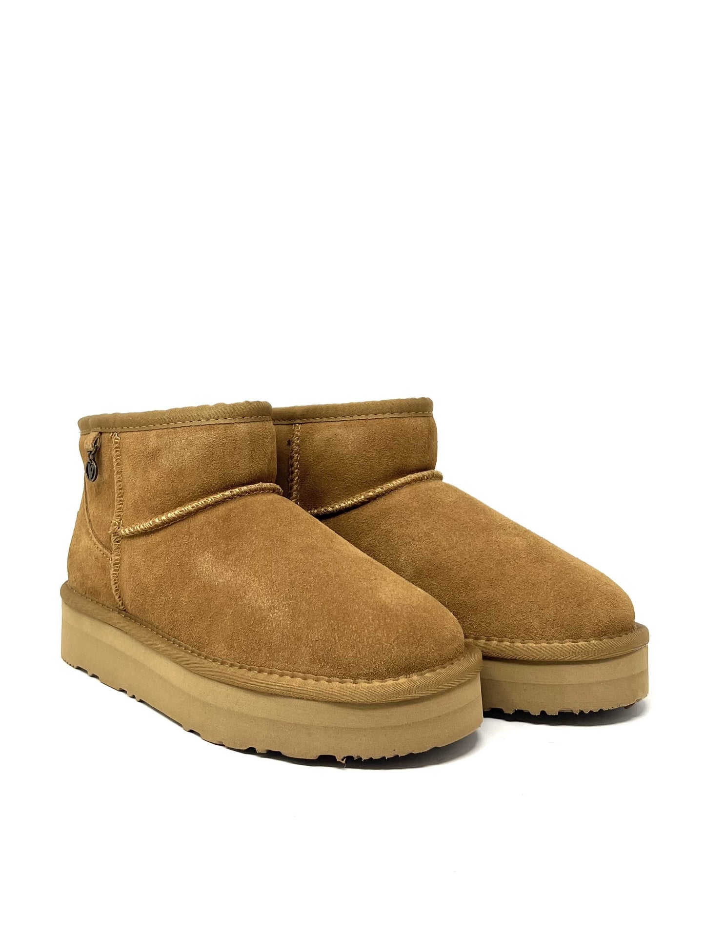 Scarponcino con pelo camoscio camel - 41121C