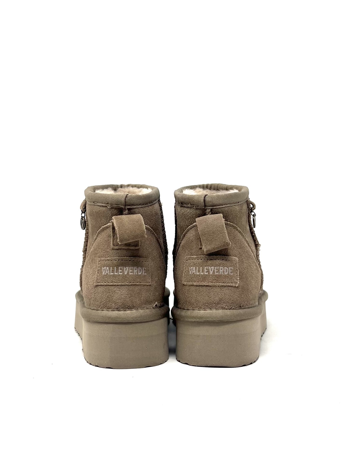 Scarponcino con pelo camoscio taupe - 41121T