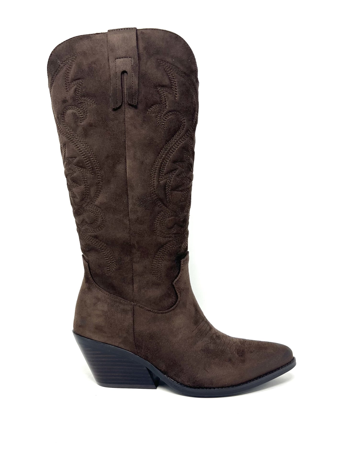 Texano con ricami caffè - GU329