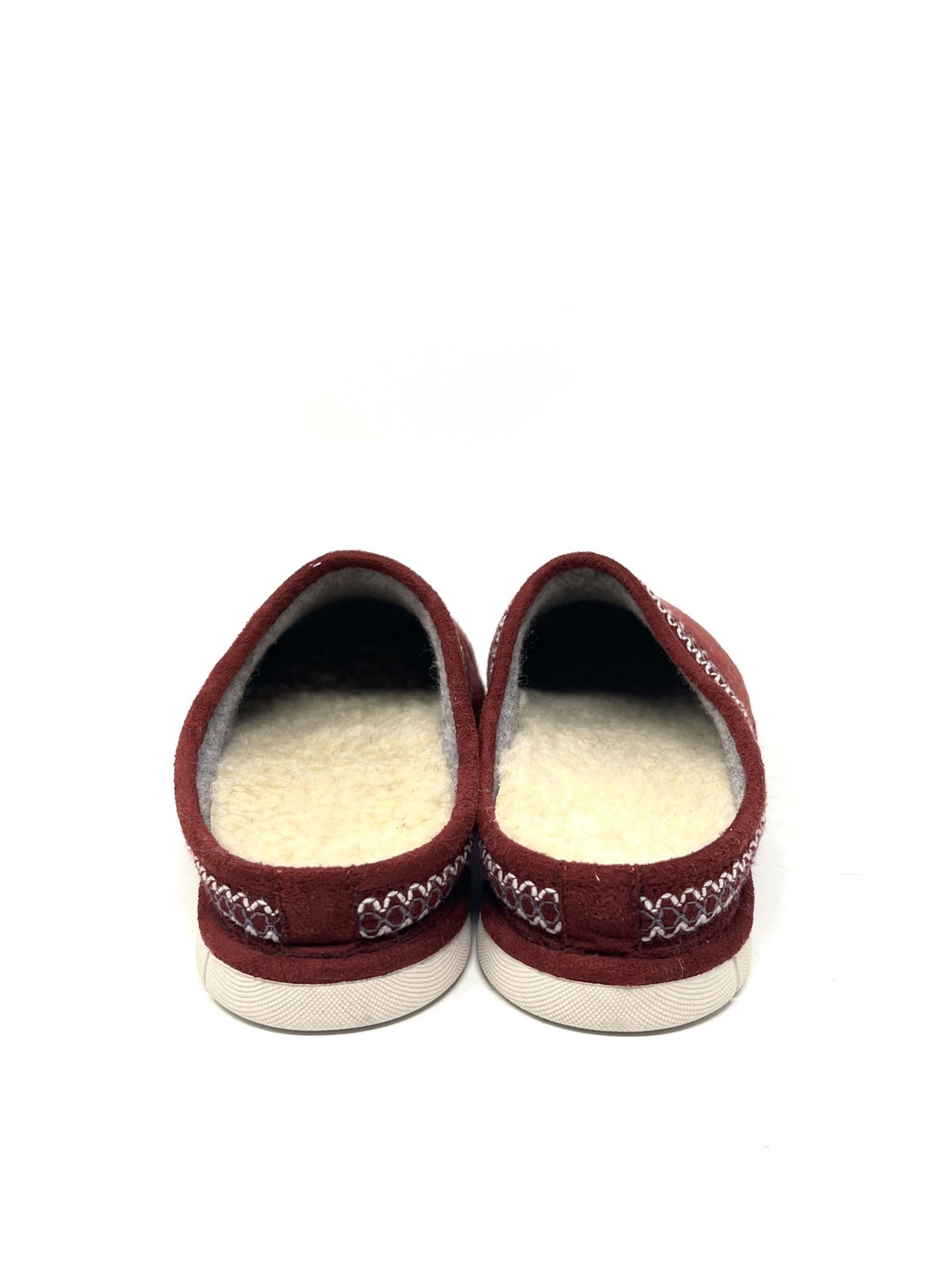 Ciabatta con ricamo bordeaux - LIA21B