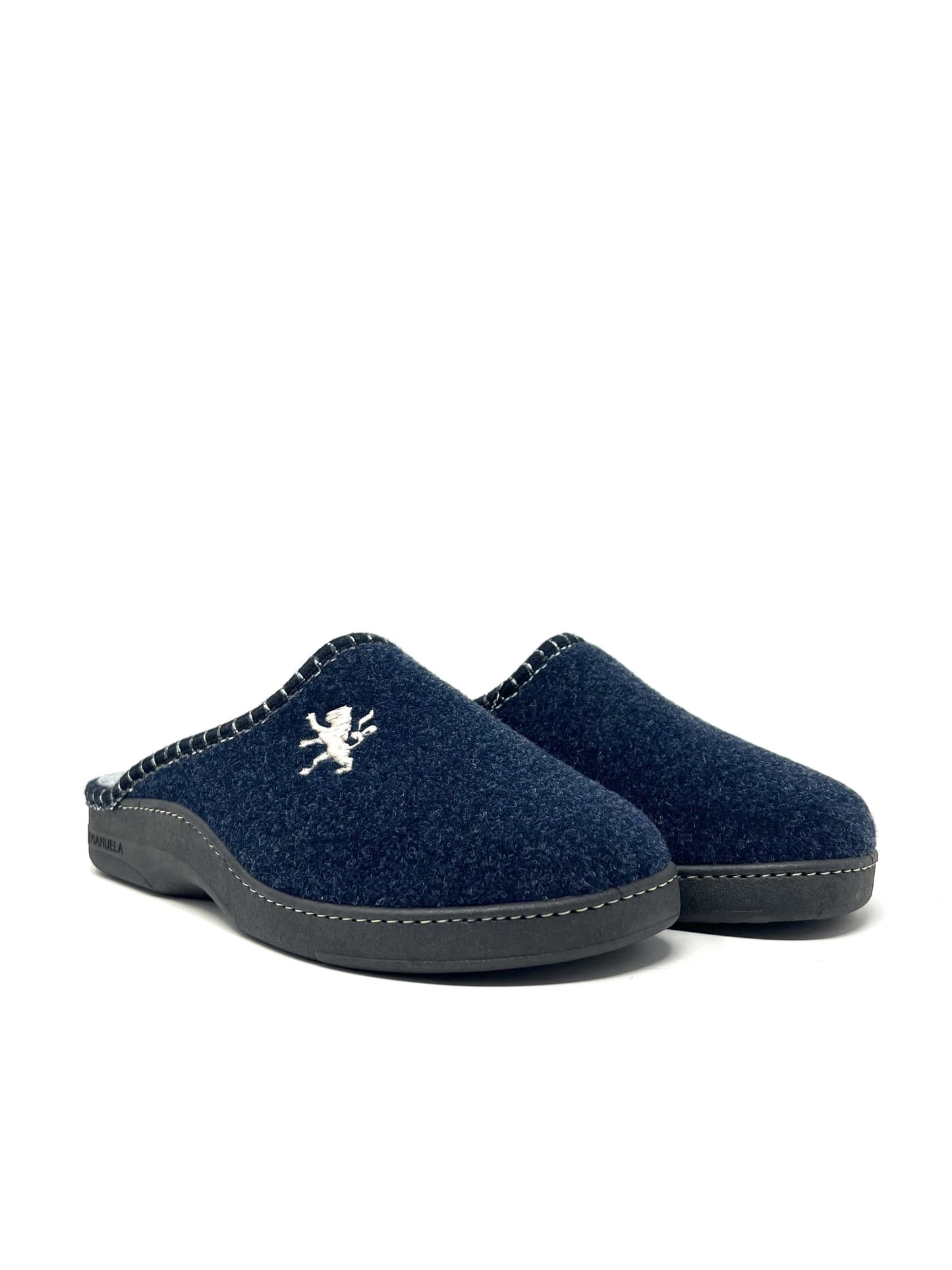 Ciabatta uomo blu con ricamo - 1900BL