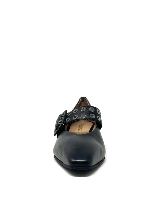 Scarpa bassa borchie nappetta nero - V5349