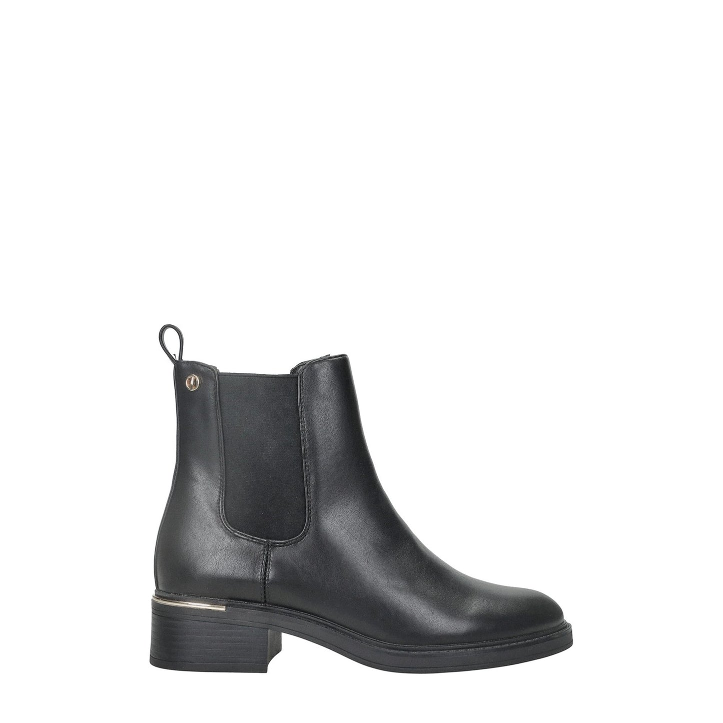 Stivaletto profilo dorato nero -2255B