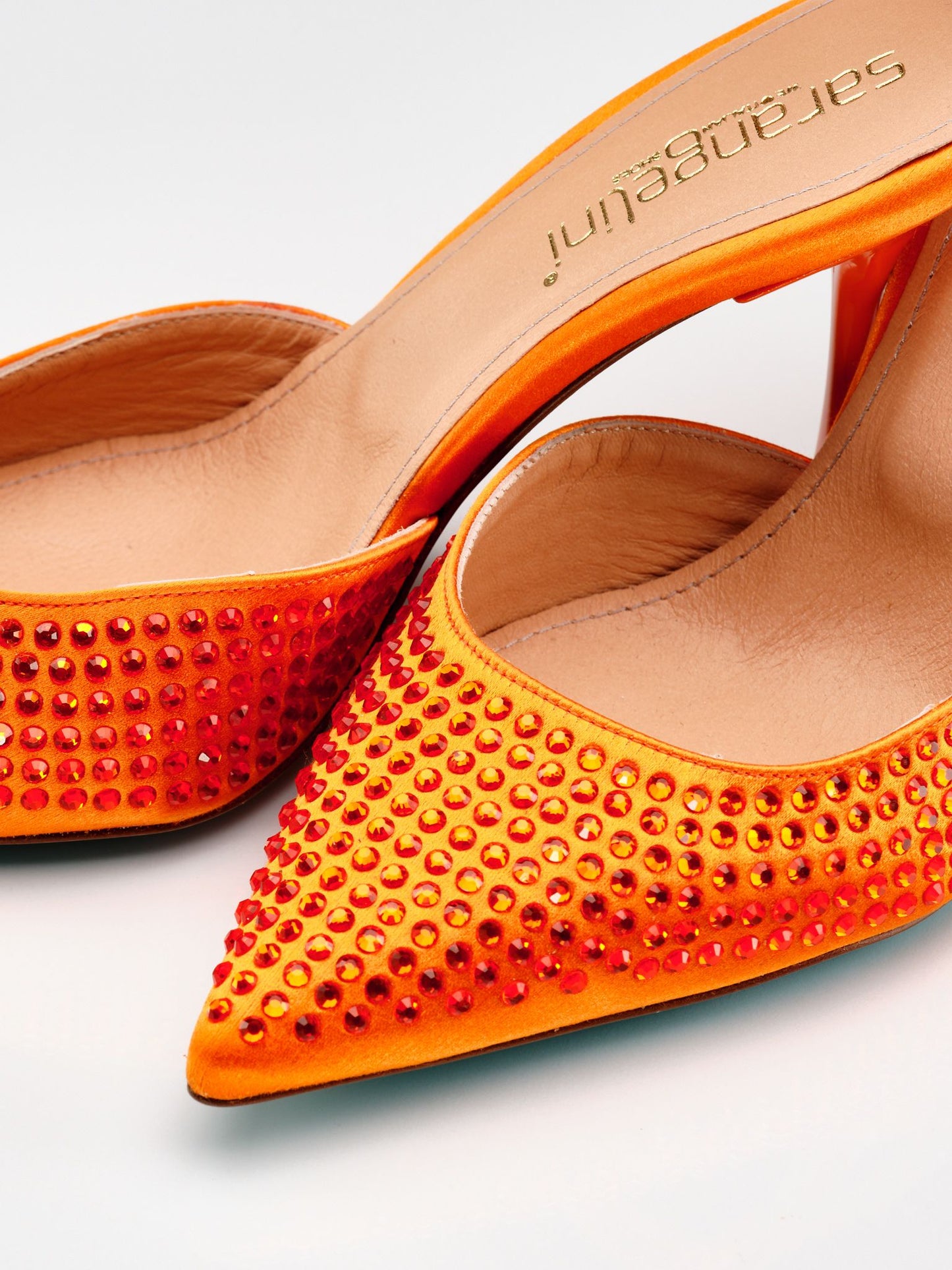 Slingback arancio strass Sara -ALENA14