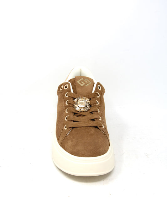 Sneaker camoscio camel -GB972