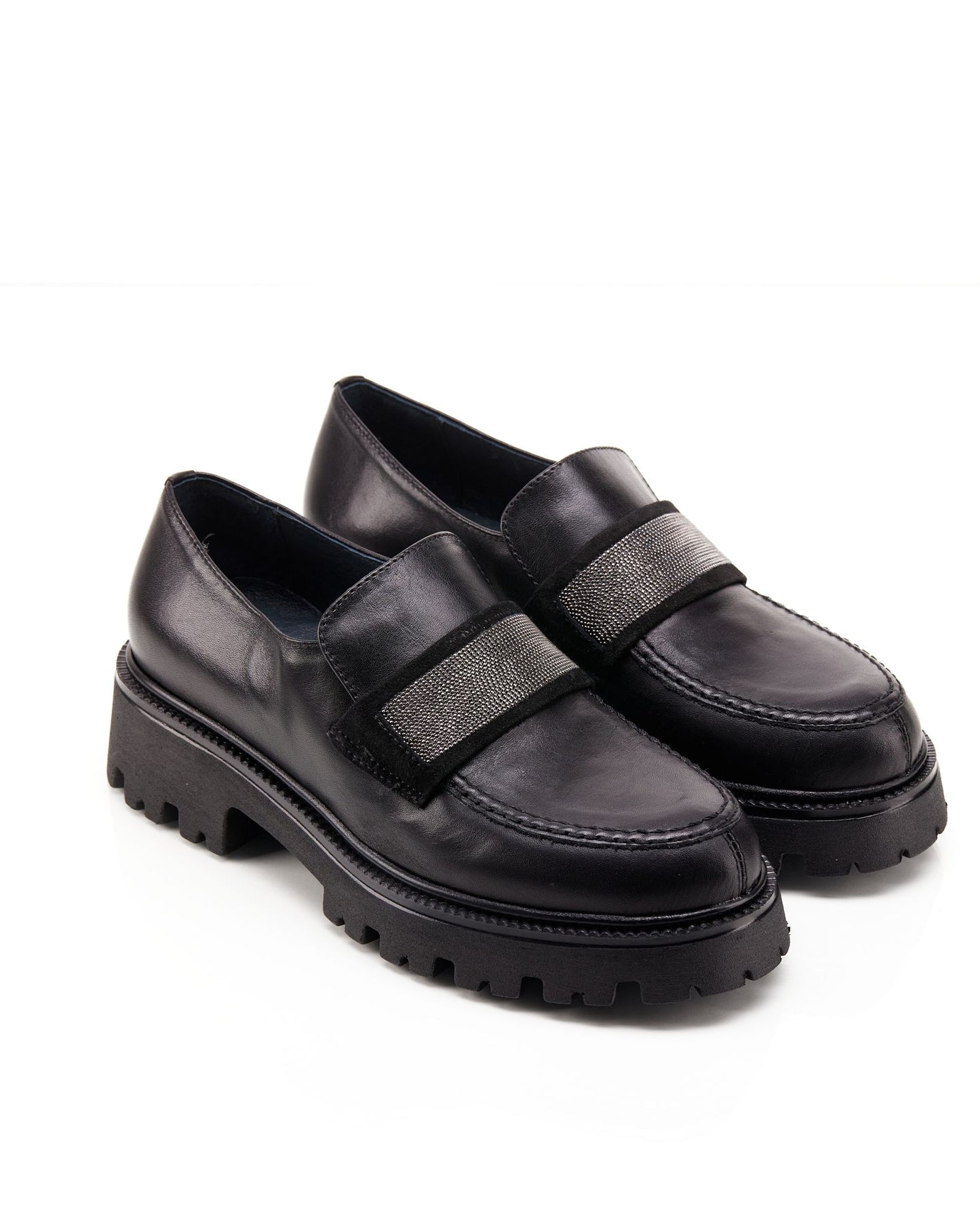 Mocassino in nappa nero accessorio -23260N