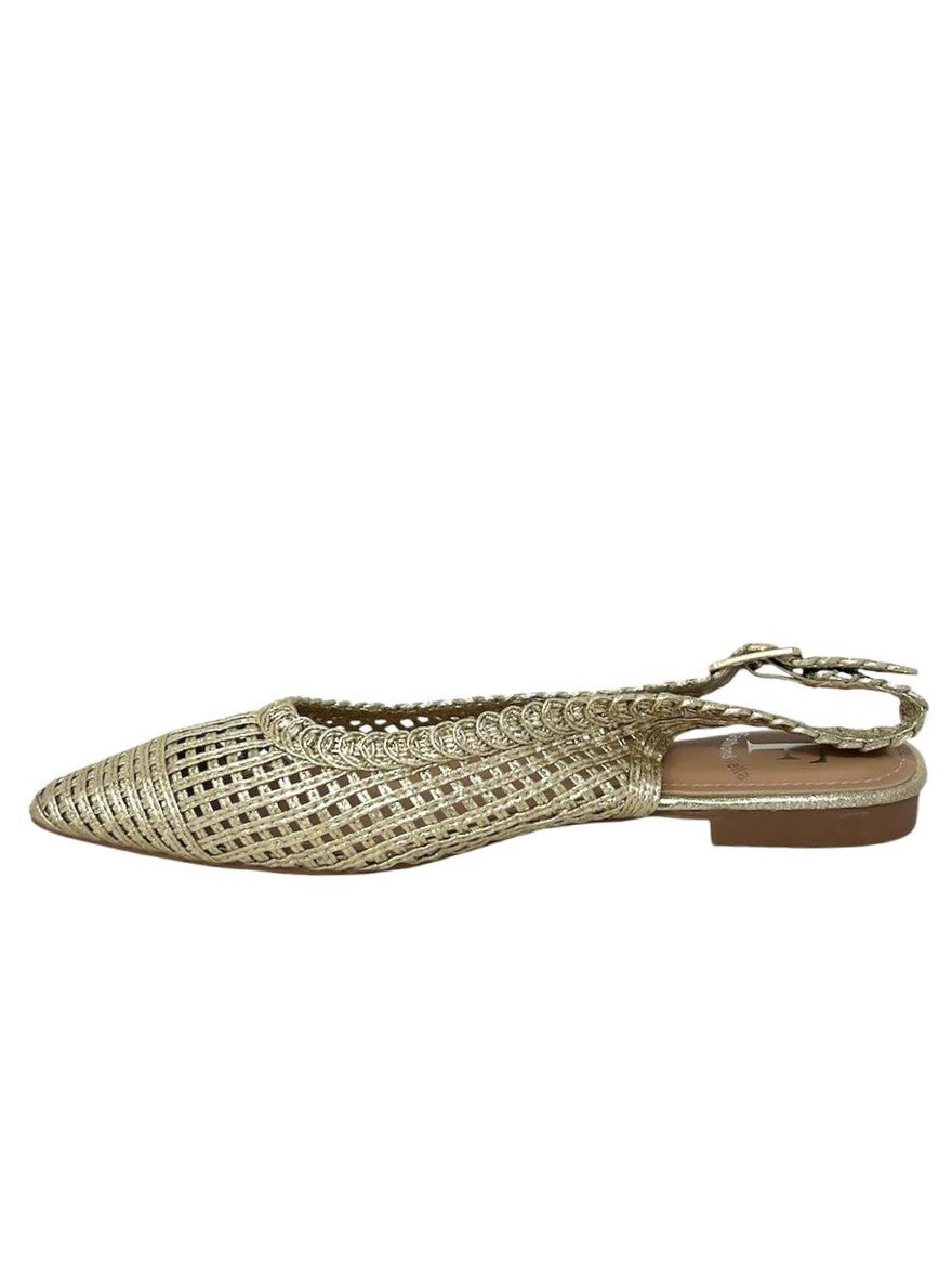 Sabot basso intrecciato oro - 2455ORO