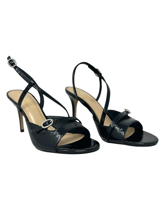 Decolletè tacco 8 vernice nero chiusura strass - 2562HDE