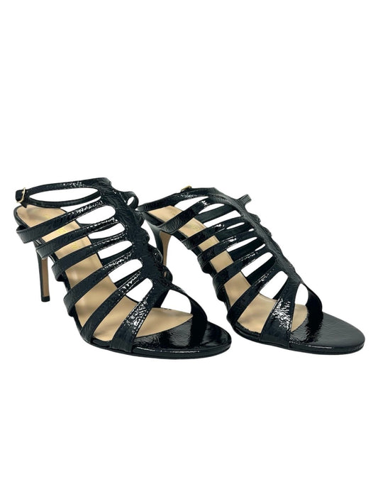 Decolletè gabbia vernice nero tacco 8 - 2562DDE