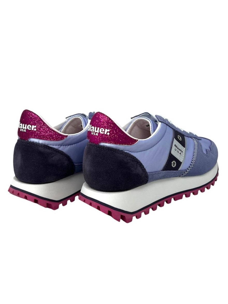 Sneakers Blauer lilla/fucsia pelle - MILLE03