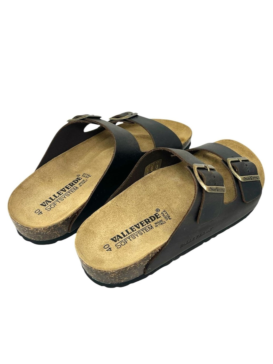 Ciabatta uomo doppio cinturino marrone - VH3292C