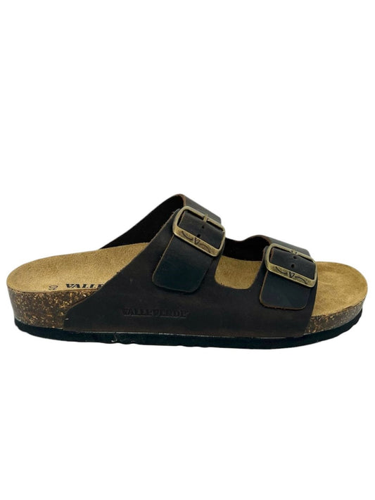 Ciabatta uomo doppio cinturino marrone - VH3292C