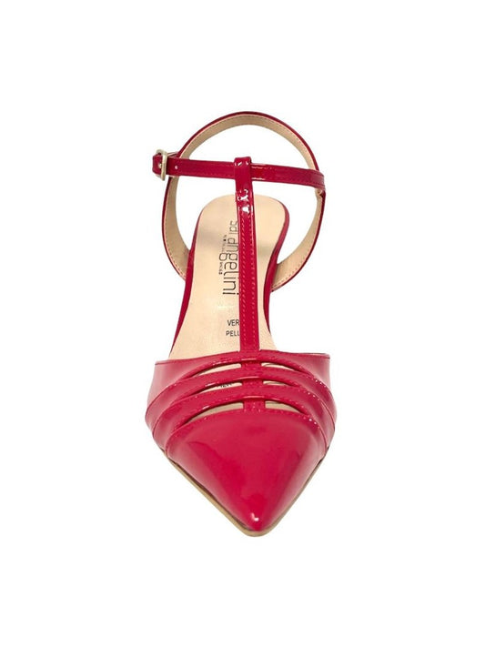 Decollete' t-bar T7 vernice rosso papavero - 6423ROS