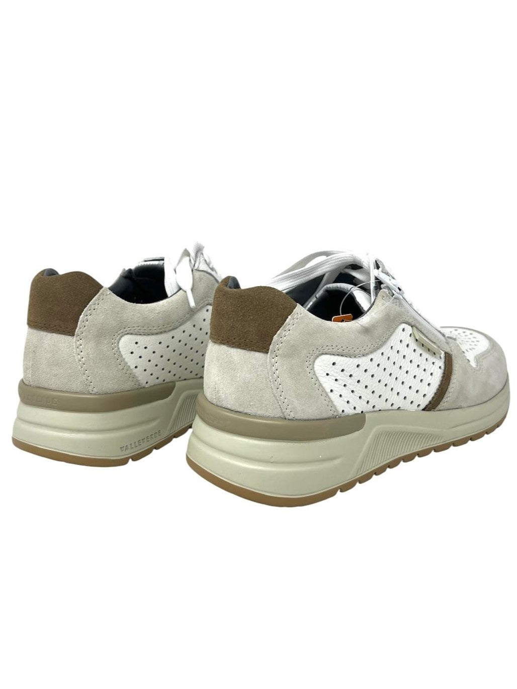 Sneakers uomo pelle bianco ghiaccio - V49904