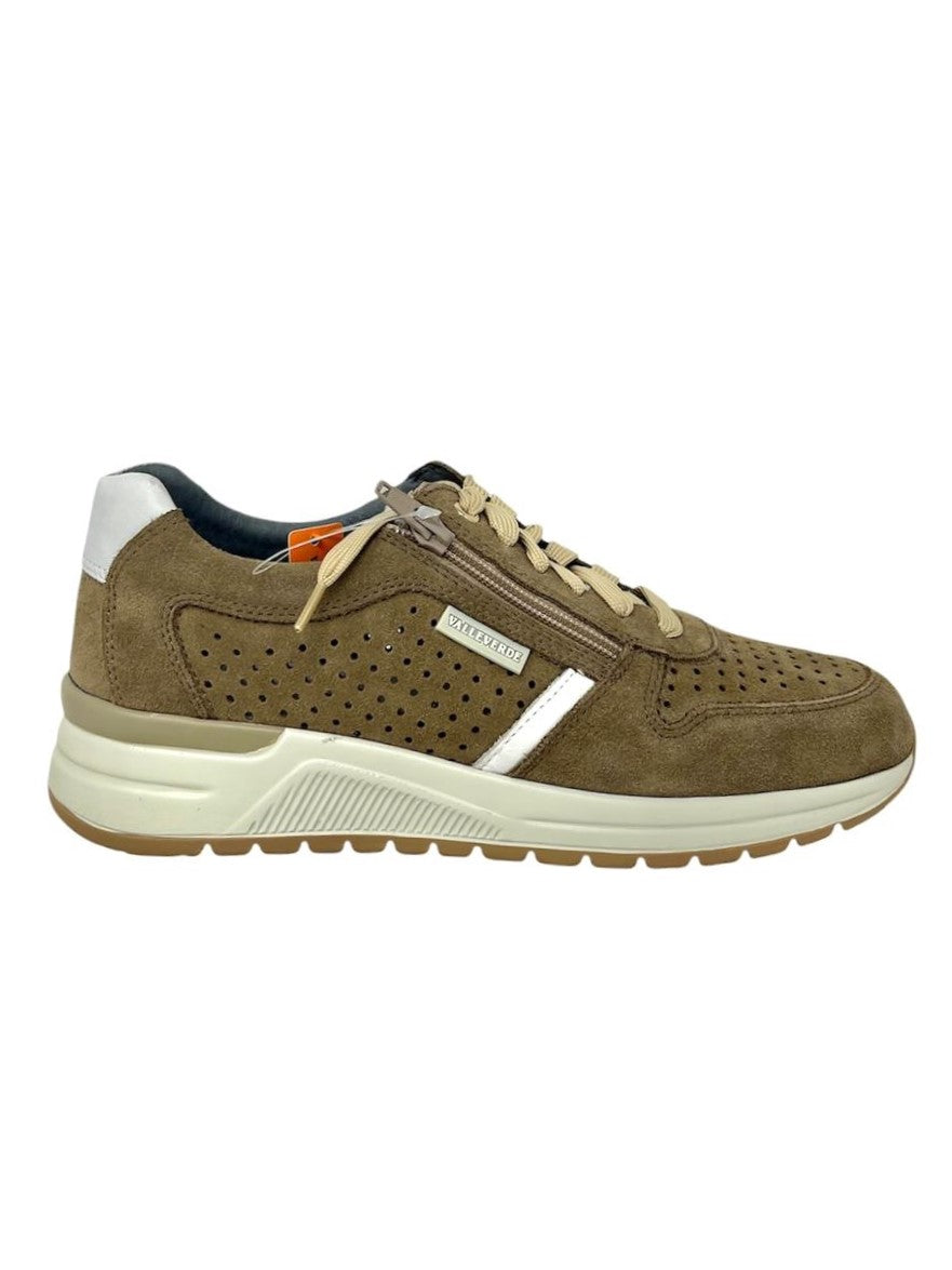 Sneakers uomo camoscio beige - V49904A