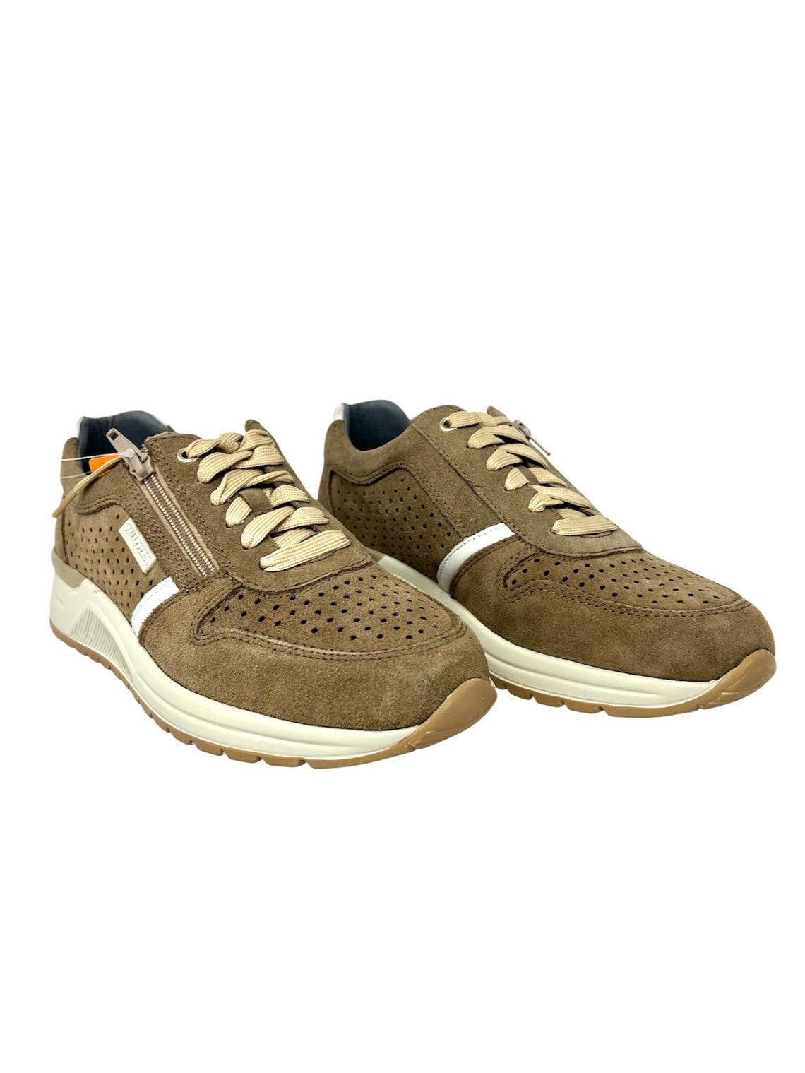 Sneakers uomo camoscio beige - V49904A
