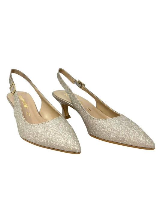 Slingback platino glitter - 19040C