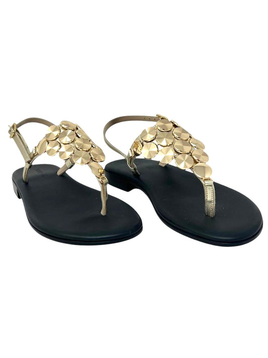 Sandalo infradito borchie oro - MP3525