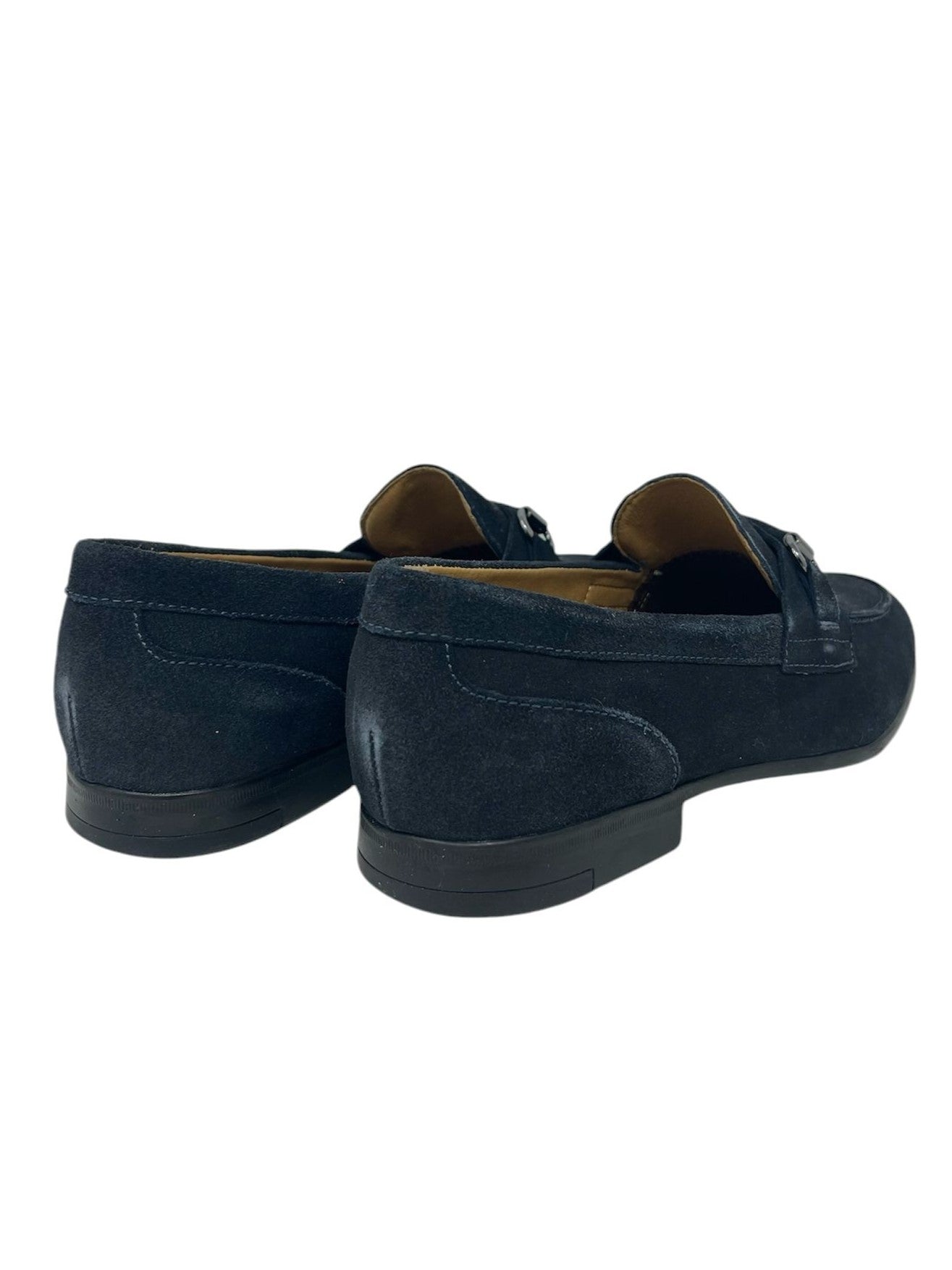 Mocassino uomo in camoscio blu - U55361Z