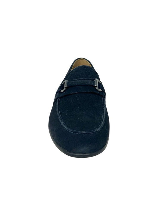 Mocassino uomo in camoscio blu - U55361Z