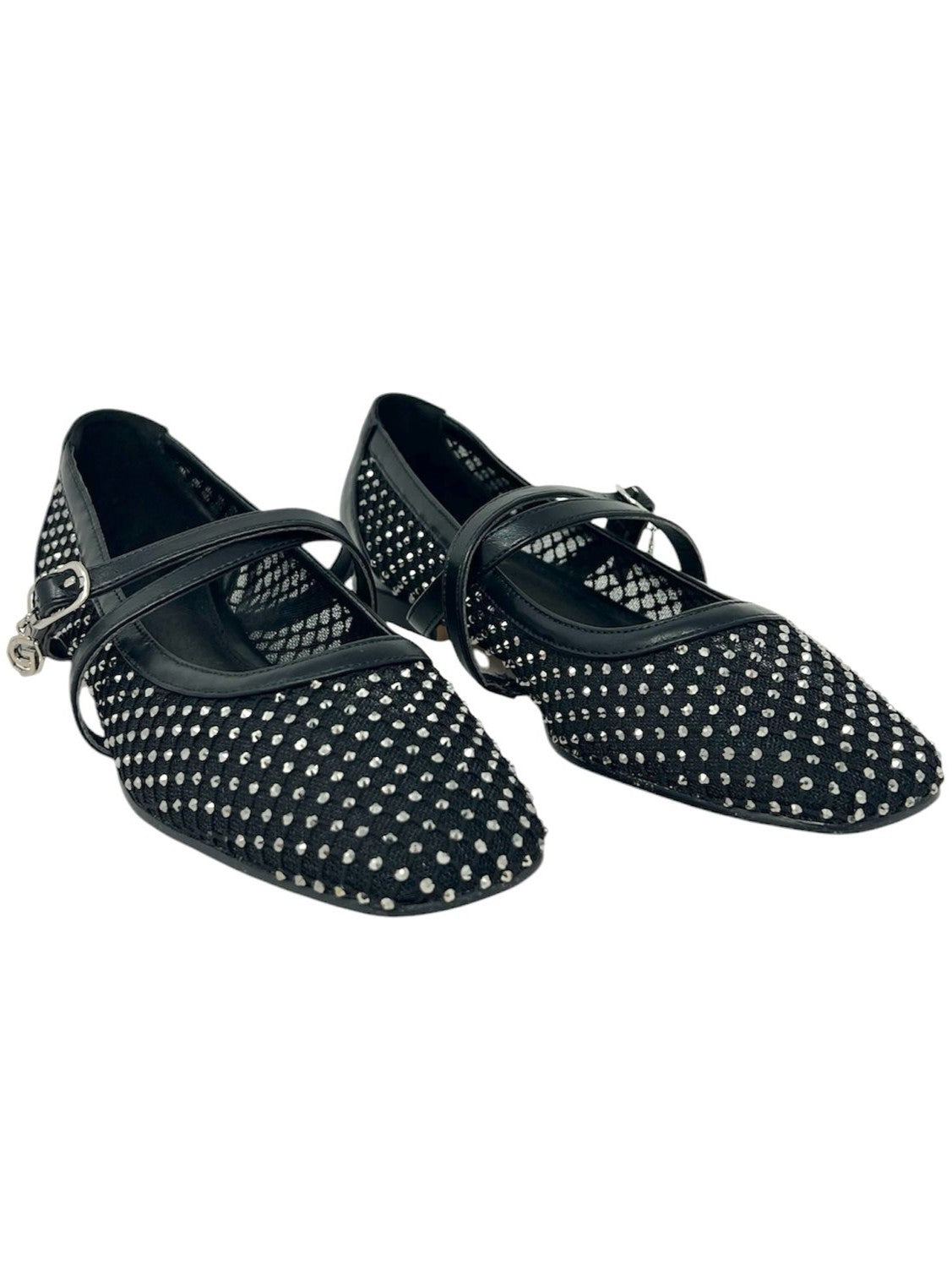 Ballerina a rete nero con strass - GD193N
